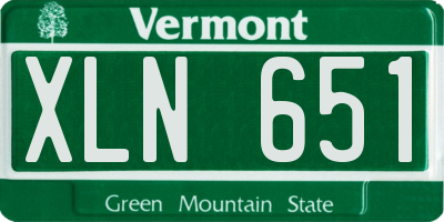 VT license plate XLN651