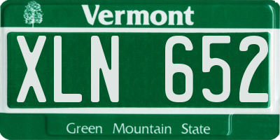 VT license plate XLN652