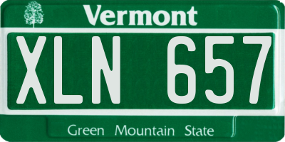 VT license plate XLN657