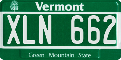 VT license plate XLN662
