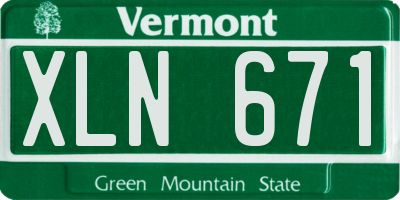 VT license plate XLN671