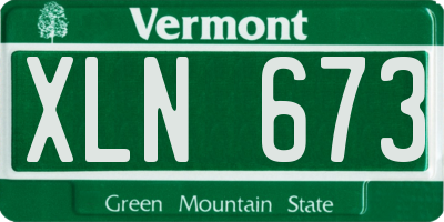 VT license plate XLN673