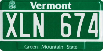 VT license plate XLN674