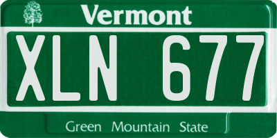 VT license plate XLN677