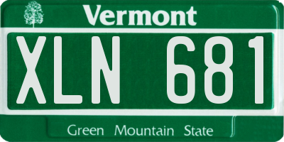 VT license plate XLN681