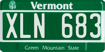 VT license plate XLN683