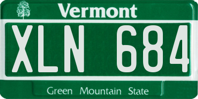 VT license plate XLN684