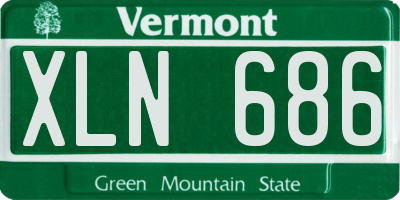 VT license plate XLN686