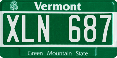 VT license plate XLN687