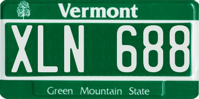 VT license plate XLN688