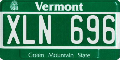 VT license plate XLN696