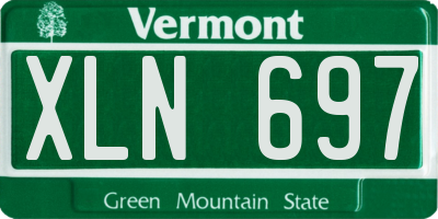 VT license plate XLN697
