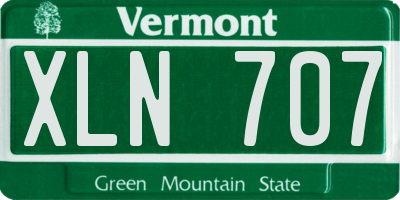 VT license plate XLN707
