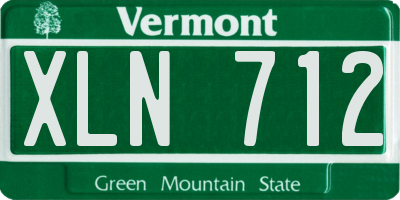 VT license plate XLN712