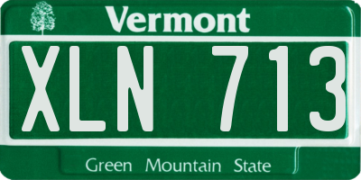 VT license plate XLN713