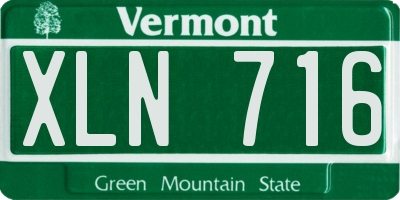 VT license plate XLN716