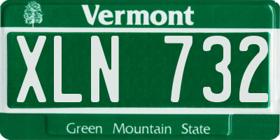 VT license plate XLN732