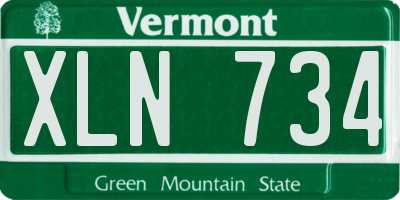VT license plate XLN734