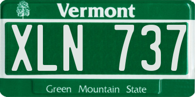 VT license plate XLN737