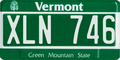 VT license plate XLN746