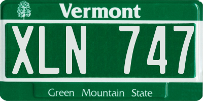 VT license plate XLN747