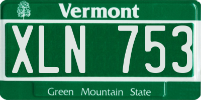 VT license plate XLN753