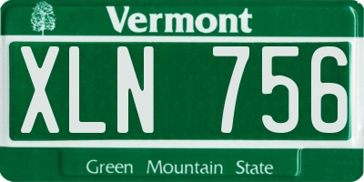 VT license plate XLN756