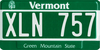 VT license plate XLN757