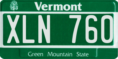 VT license plate XLN760