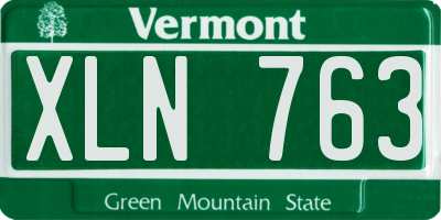 VT license plate XLN763