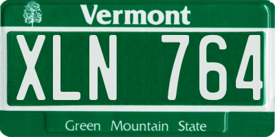 VT license plate XLN764