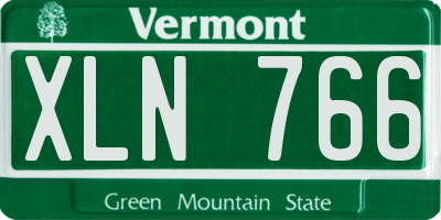 VT license plate XLN766