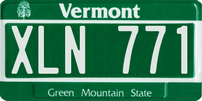 VT license plate XLN771