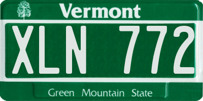 VT license plate XLN772