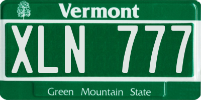 VT license plate XLN777