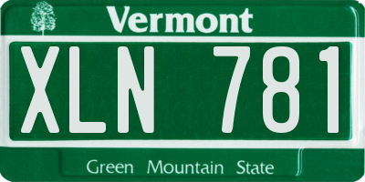 VT license plate XLN781