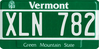 VT license plate XLN782