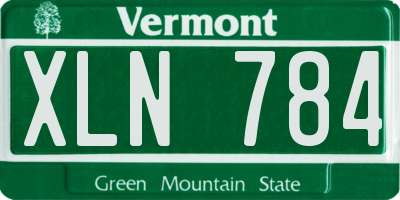 VT license plate XLN784