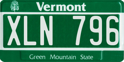 VT license plate XLN796