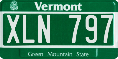 VT license plate XLN797