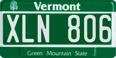 VT license plate XLN806