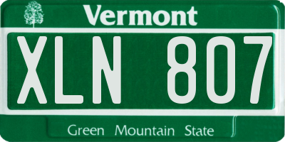 VT license plate XLN807