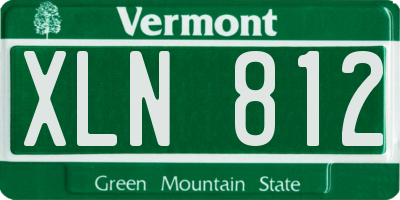 VT license plate XLN812