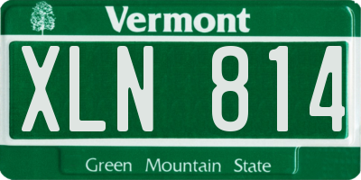 VT license plate XLN814
