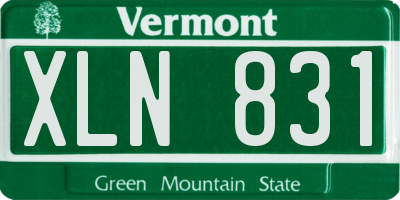 VT license plate XLN831