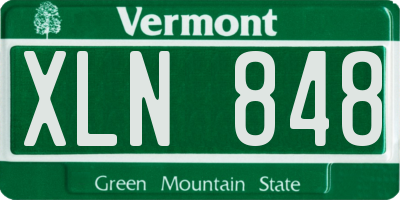 VT license plate XLN848