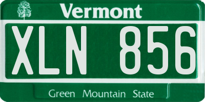 VT license plate XLN856