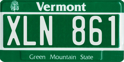 VT license plate XLN861