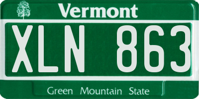 VT license plate XLN863