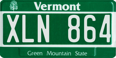 VT license plate XLN864